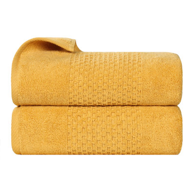 Playa Zero Twist Cotton Medium Weight Solid Waffle Textured Bath Towels