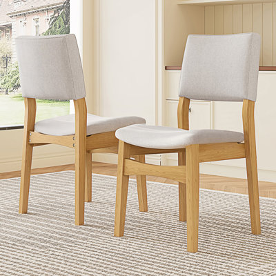 Ensemble de 2 chaises de salle à manger rembourrées empilables