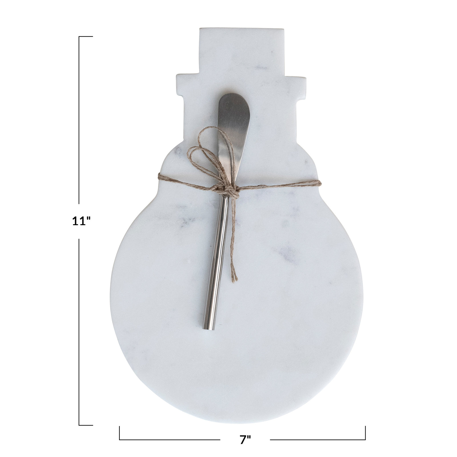 Genuine Marble Snowman Cheese Board