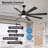 72" Walnut Led Ceiling Fan Light With 8 Wooden Blades, Remote Control, Adjustable Color Temperature For Living Room, Bedroom, Or Dining Room