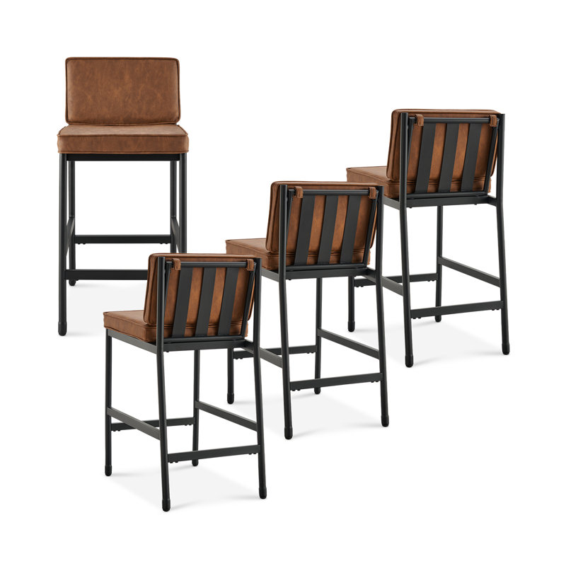 Odelia Counter Stools, 4-pc, Pecan Brown