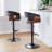 Arabelle Swivel Upholstered Adjustable Height Counter Stool with Metal Frame-88309869-88309870