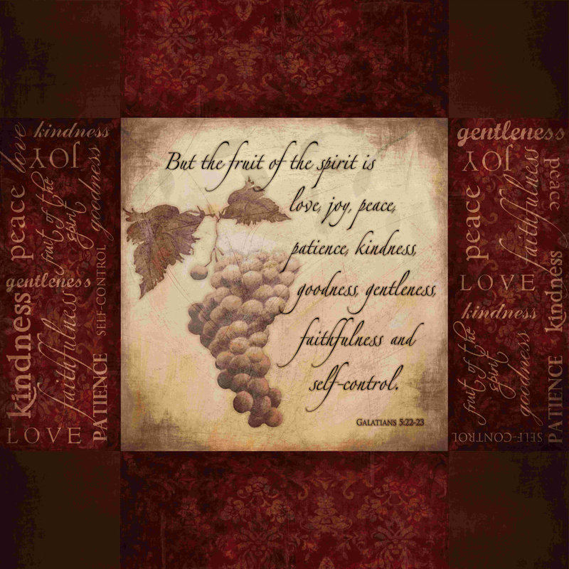 Galatians 5 - Toile tendue, art textuel, H 20 po x l 20 po