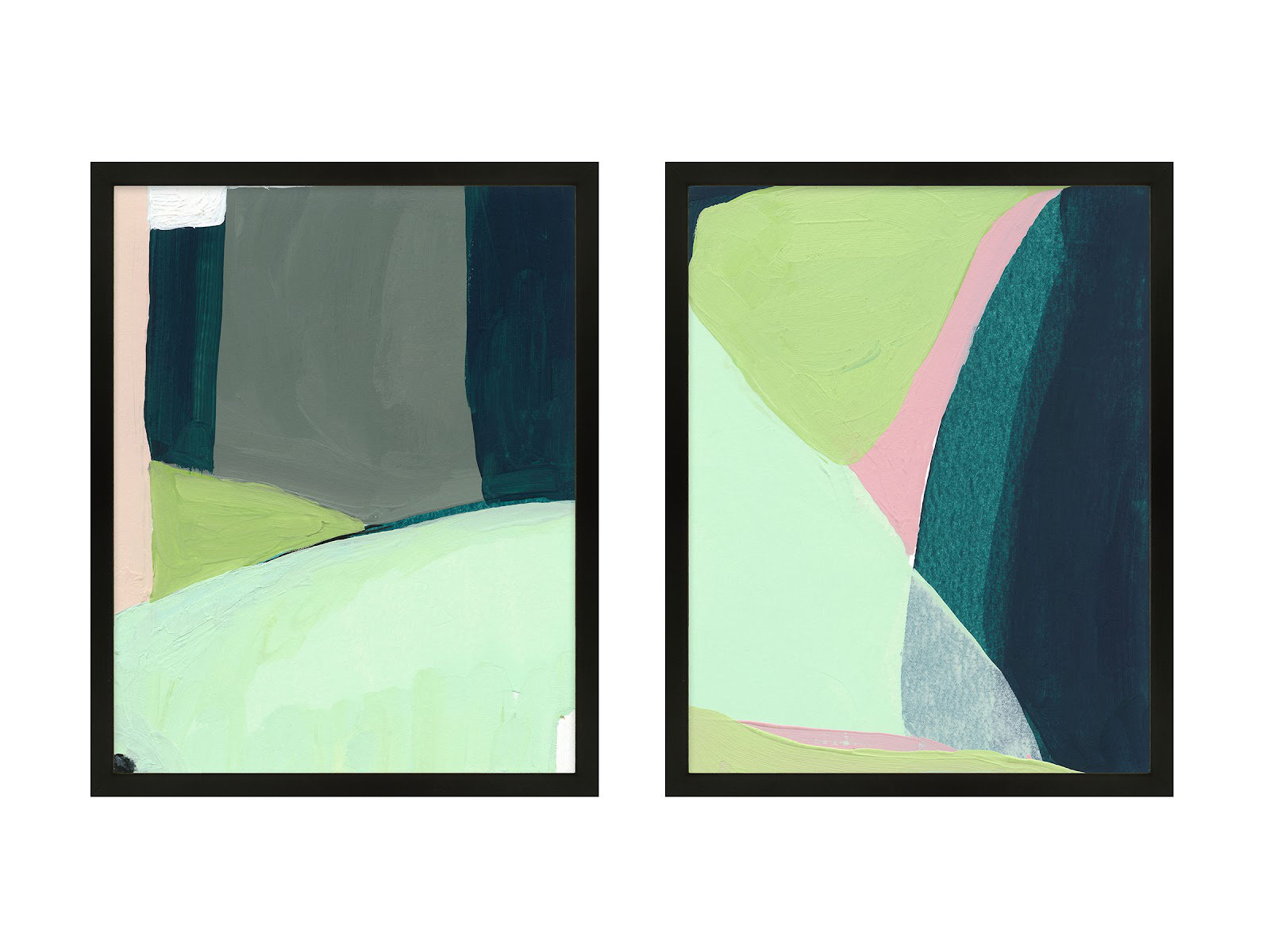 Into the Hills 2-Piece Print Set, 20" W x 25" H, Black Framed