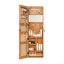 Armoire pour armoire à bijoux en bois massif avec miroir pleine grandeur, verrouillable au mur 47,5 x 14,3 po avec lumière DEL-1939354827