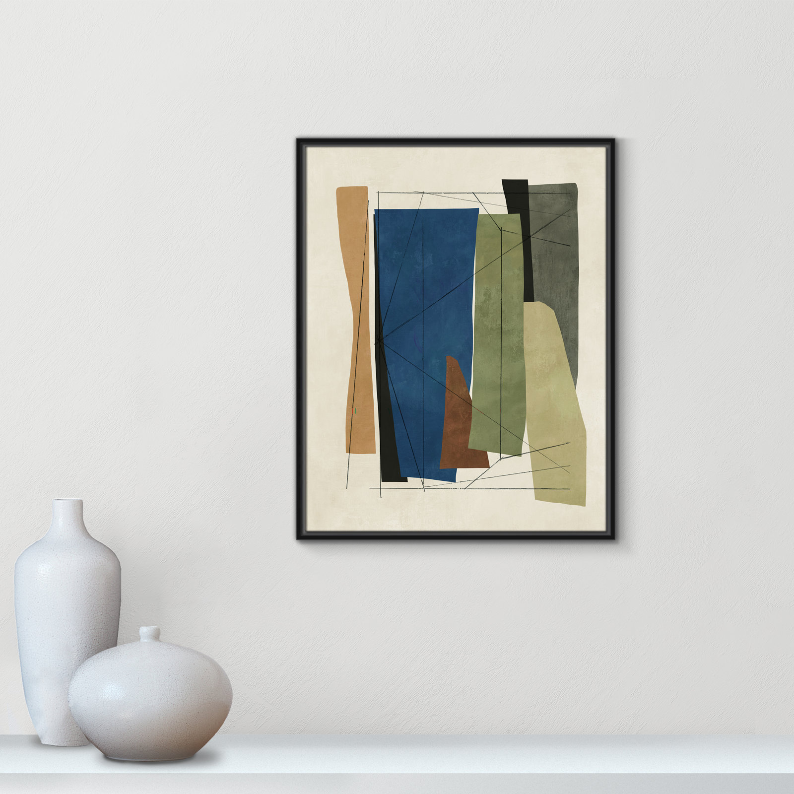 Sync I by Tom Reeves, Black Framed, 29.5" H x 23.5" W x 2" D