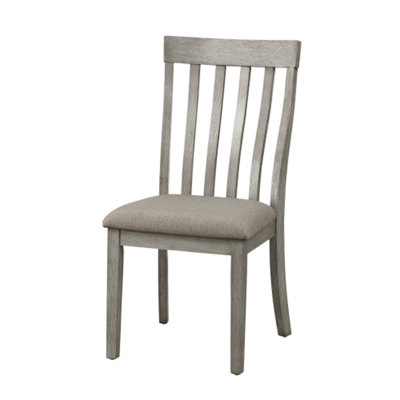 Ensemble de chaises d'appoint en bois brossé à lattes verticales 2 pièces