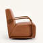 Chaise d'appoint moderne pivotante avec accoudoirs en bois cintré-754327357