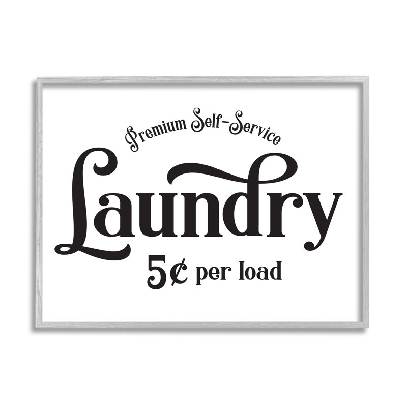 «Vintage Laundry Premium Premium» par Lettrage et doublure - Publicité, H 16 po x l 20 po, Estampe numérique Farmhouse