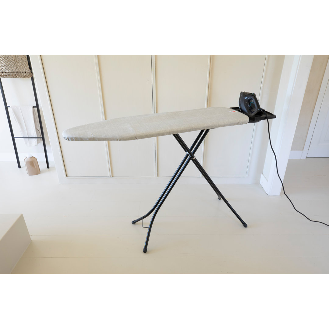 Brabantia Size B Medium Ironing Board with Solid Steam Iron Rest Brabantia Color: Denim Gray