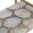 Nouh Decorative Agate Tray with Metal Handles for Home Decor - Versatile Accent Tray for Ottoman, Coffee Table, Jewelry, Kitchen, or Trinket - 14", Ivory & Tan