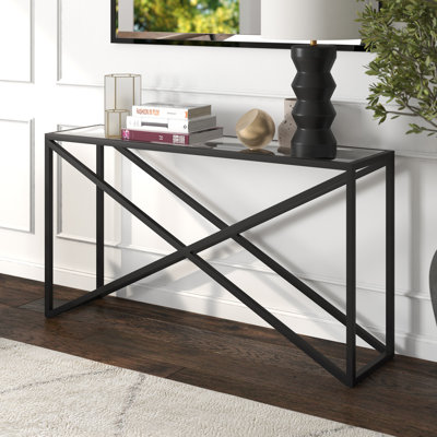 Calix Glass Top Console Table