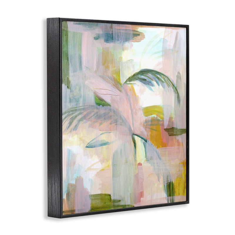 «Palm City Abstraction», estampe numérique, design par Gemma Bardot, H 14 po x l 11 po, Giclée encadrée noir minuit