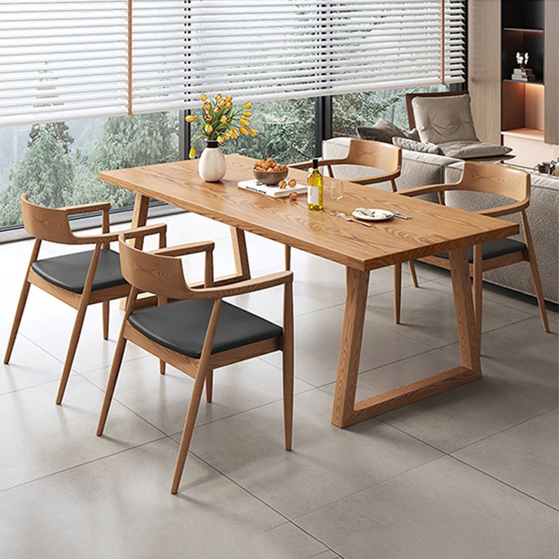 Classic solid wood table set, 29.52"H x 70.86"L x 31.49"W