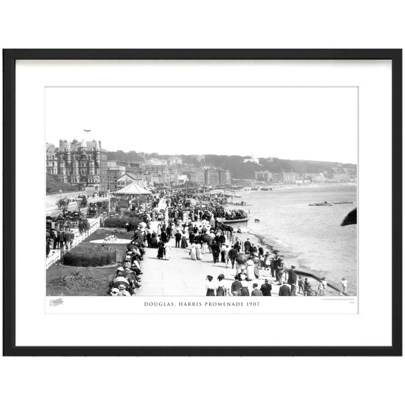 Douglas, Harris Promenade 1907 by Francis Frith - Single Picture Frame Print, 40cm H x 50cm W x 2.3cm D