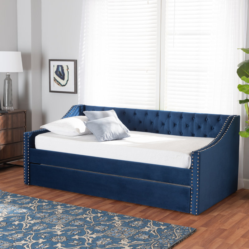 Kylah Upholstered Daybed, Twin, Blue
