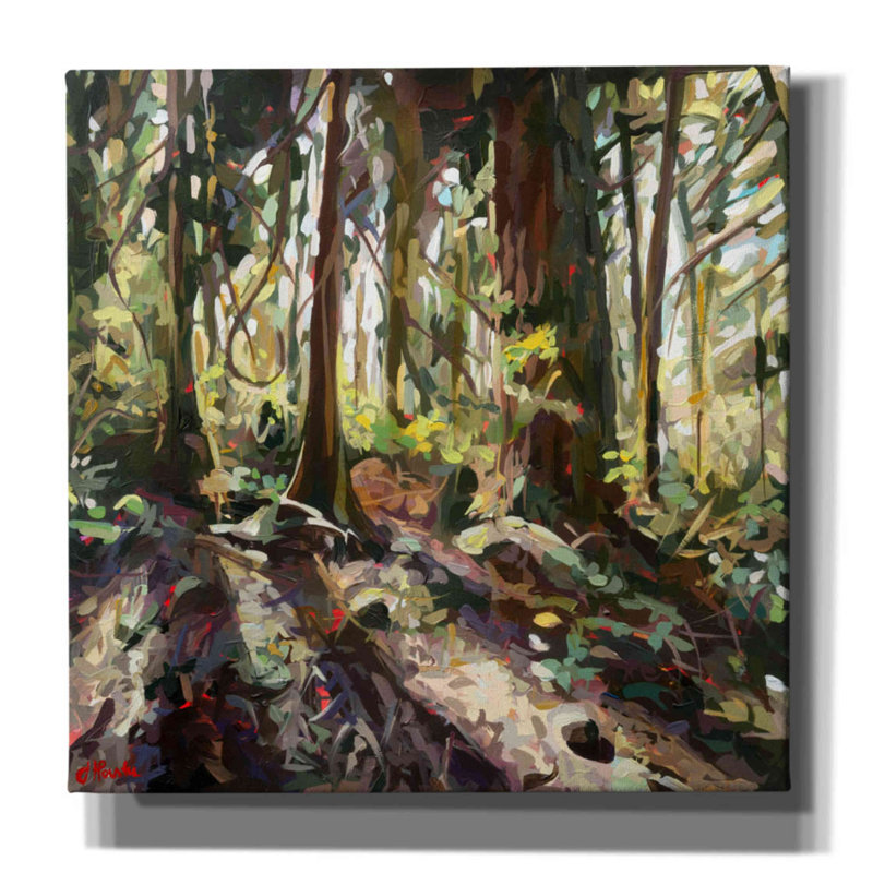 «Cedar Shadows» par Joanne Hastie, art mural sur toile, L 37 po x H 37 po x P 1,5 po