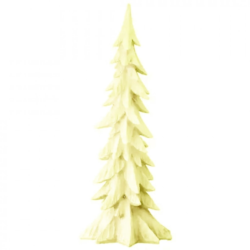Statue d'arbre blanc en hiver, H 25 po x l 6 po x P 6 po