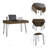 Baxter 120 Drawer Desk With Metal Legs And Spacious Storage, Perfect For Modern And Industrial Home Offices.