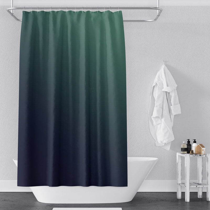 Rideau de douche simple Dumdum, H 93 po x l 70 po, Vert