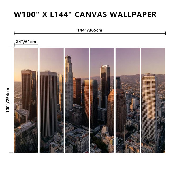 Latitude Run® Peel and Stick Wallpaper Wall Mural Aerial Historic Core ...