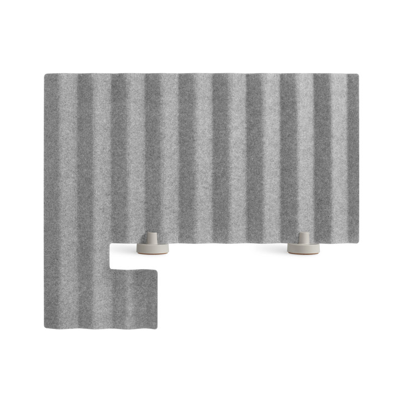 Basis 33" Overhang Privacy Panel, Thurmond Light Grey