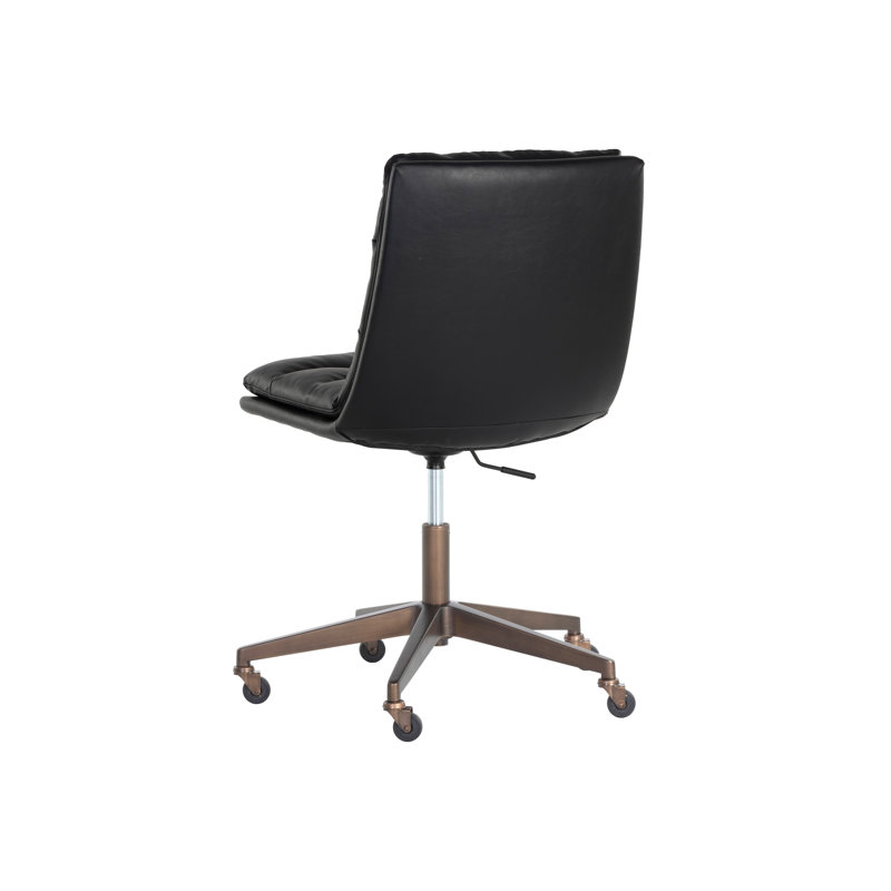 Gwenan Swivel Side Chair, Black