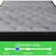 Matelas Queen de 30 cm (12 pouces) en tissu gris et mousse, avec 560 ressorts ensachés pour une réduction du transfert de mouvement, un soutien ciblé du corps, ferme, installation facile, déballage personnalisé