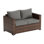 Sofa deux places en osier pour terrasse