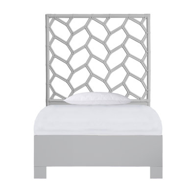 Silas King Platform Bed, Light Blue