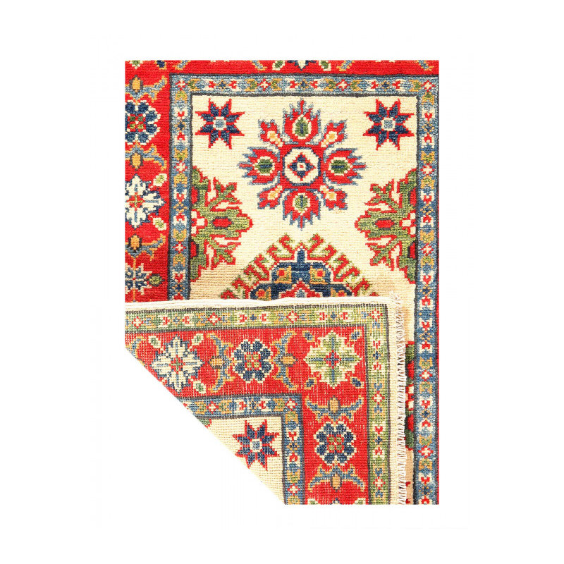 Tapis rectangulaire en laine d'agneau unique de 3 pi x 2 pi Jainah