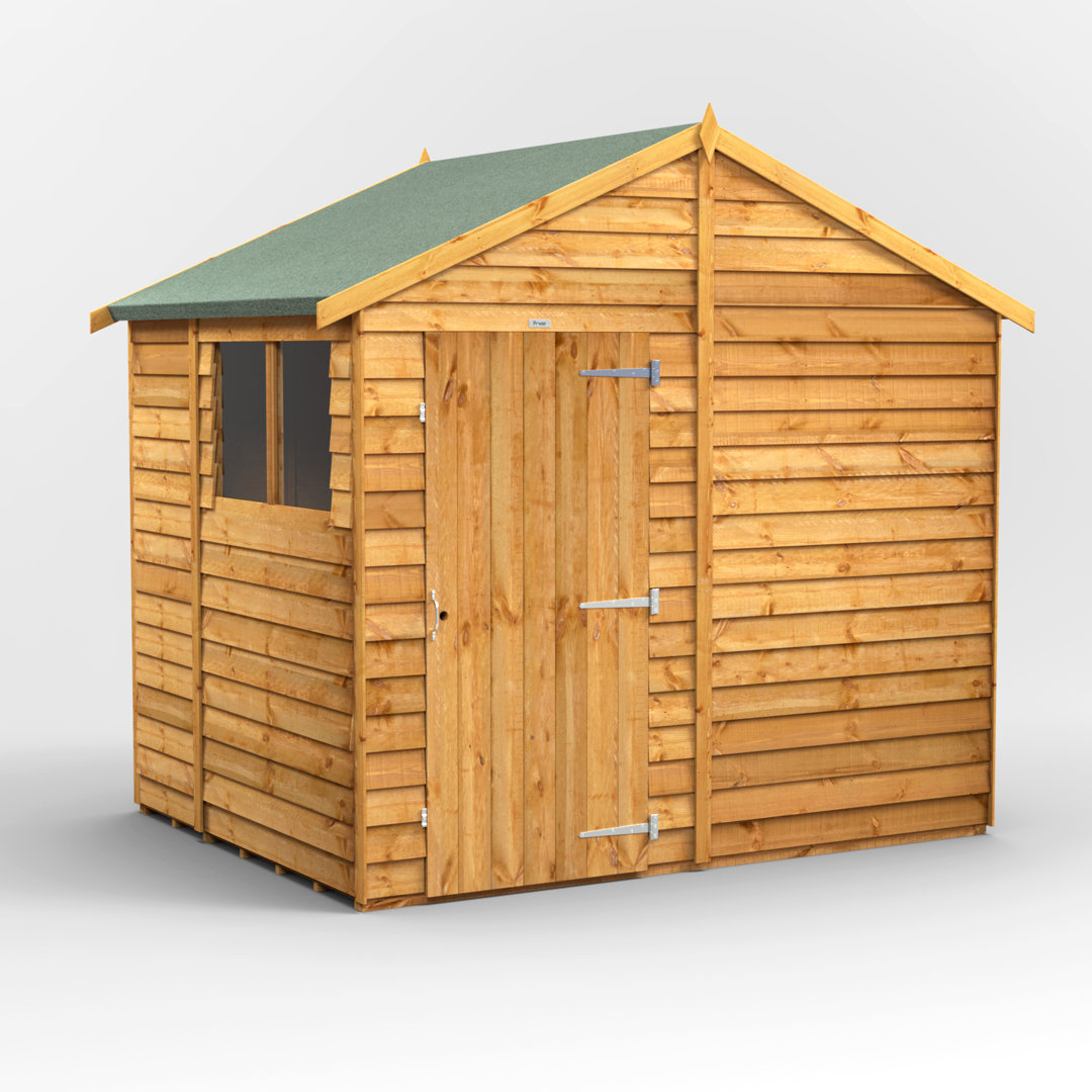 8.5 ft. W x 6.4 ft. D Solid Wood Overlap Steep Slope Garden Shed