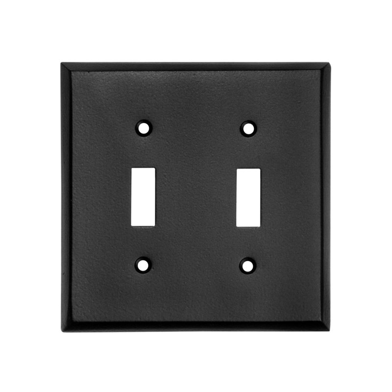 Plaque murale double en fer noir Ageless