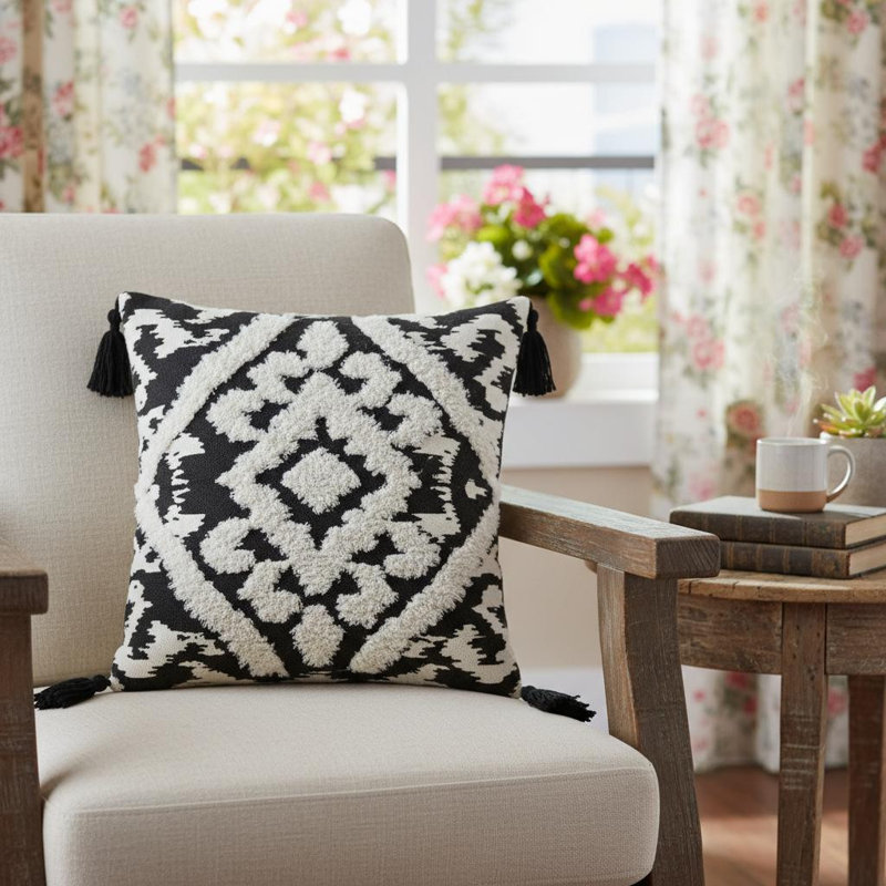 Polyester Throw Square Pillow Cover & Insert