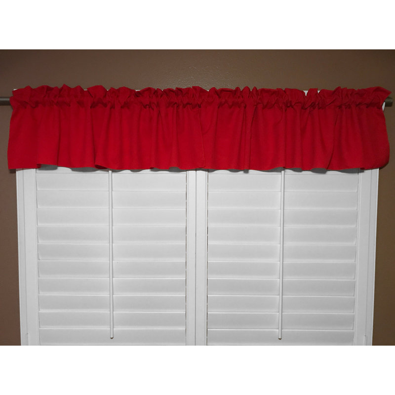 Cantonnière sur mesure l 58 po Pastorella, Rouge, L 58 po x L 16 po