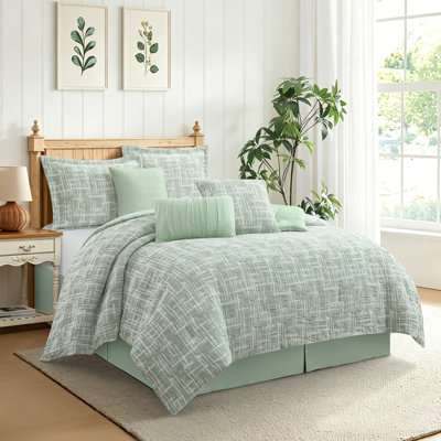 Cheyne Jacquard 7 Piece Comforter Set Geometric