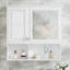 Armoire à pharmacie à miroir avec tablettes ouvertes, rangement mural avec portes et miroir-1159592145