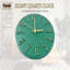 Horloge murale 12 po Horloge murale silencieuse, précise et moderne pour la maison, le bureau, l'école, la cuisine, la chambre à coucher, le salon (vert gazon)