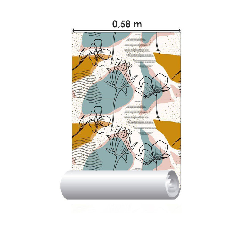 Rouleau de papier peint lisse L 126 po x l 24 po Nicola