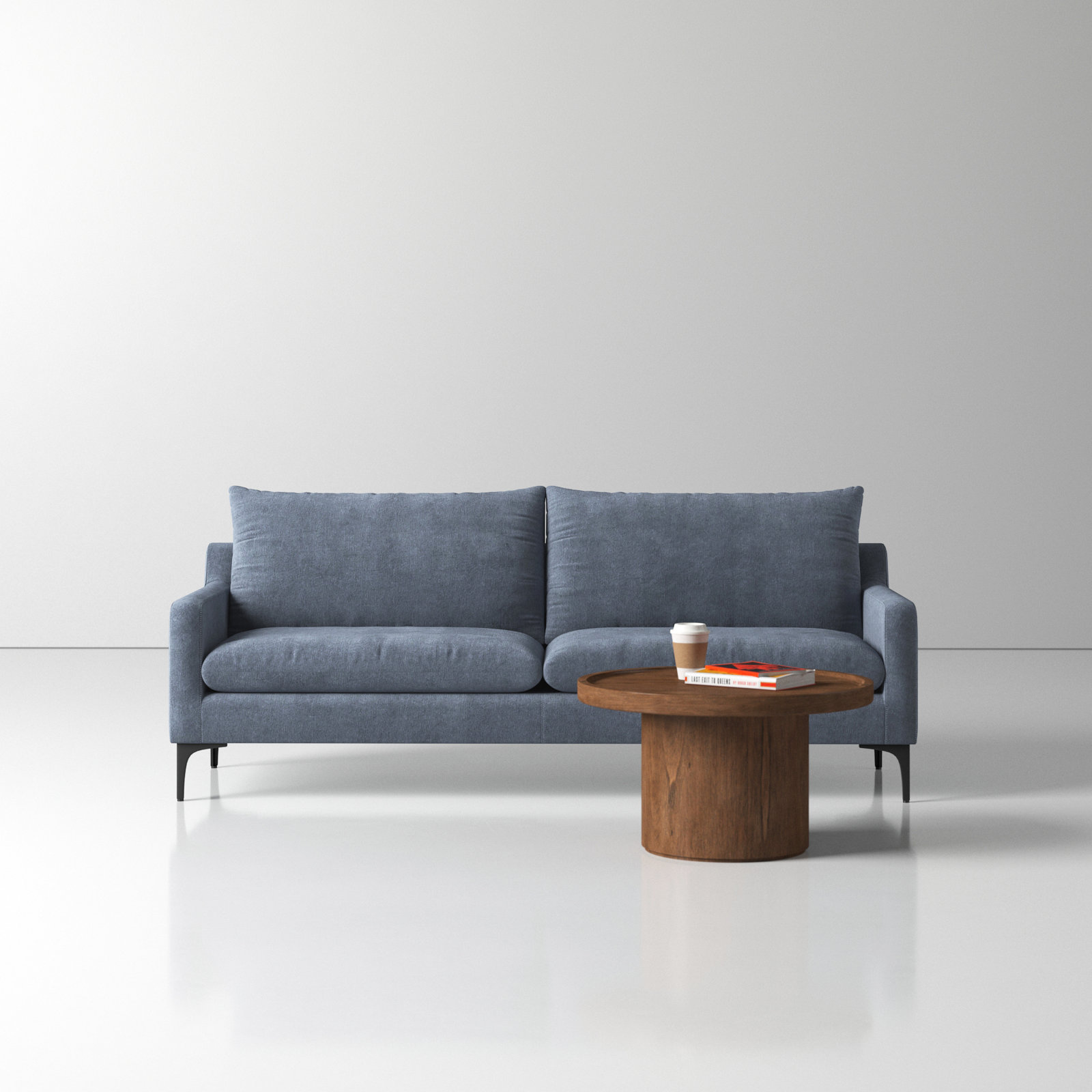 Almeta 80'' Upholstered Sofa, Dusty Blue
