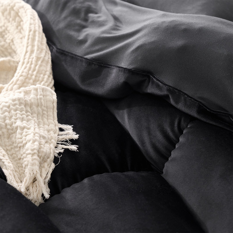 Édredon très grand en tissu, Noir, Édredon grand