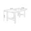 Bureau rectangulaire en bois massif brun clair-24629415