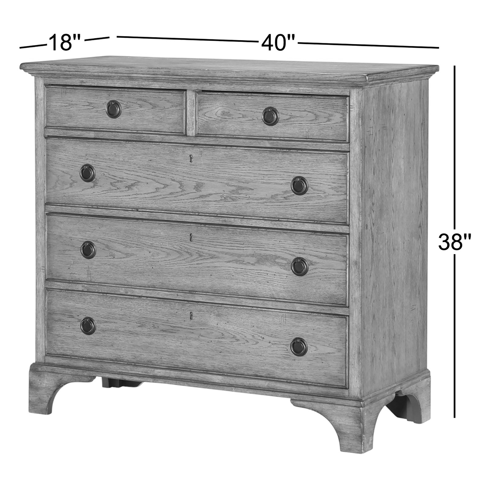 Country Living 5-Drawer Accent Chest, Black