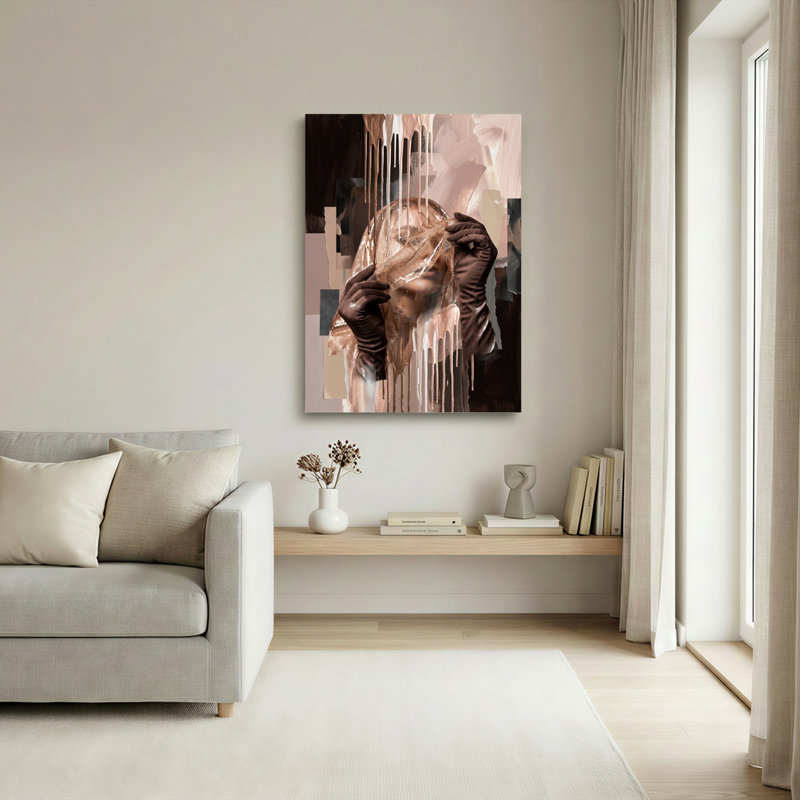 Ensemble de 1 tableau abstrait sur toile, 24"H x 18"W, Toile tendue