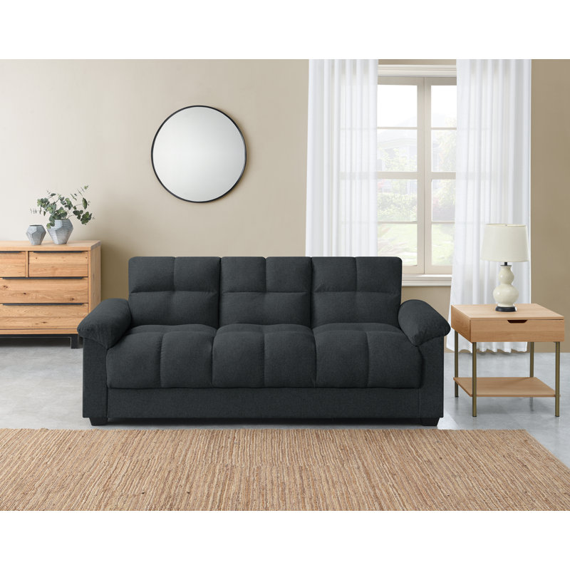 Laymantown Sofa Bed, Dark Grey Chenille, 3