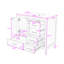 Meuble-lavabo sur pied 36 po avec lavabo en céramique, 4 tiroirs et portes à fermeture en douceur-165754177