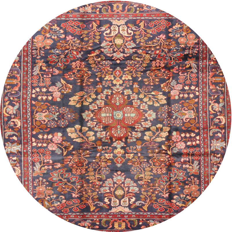 Tapis 100% traditionnel lavable à la machine 4200, Rond 7 pi