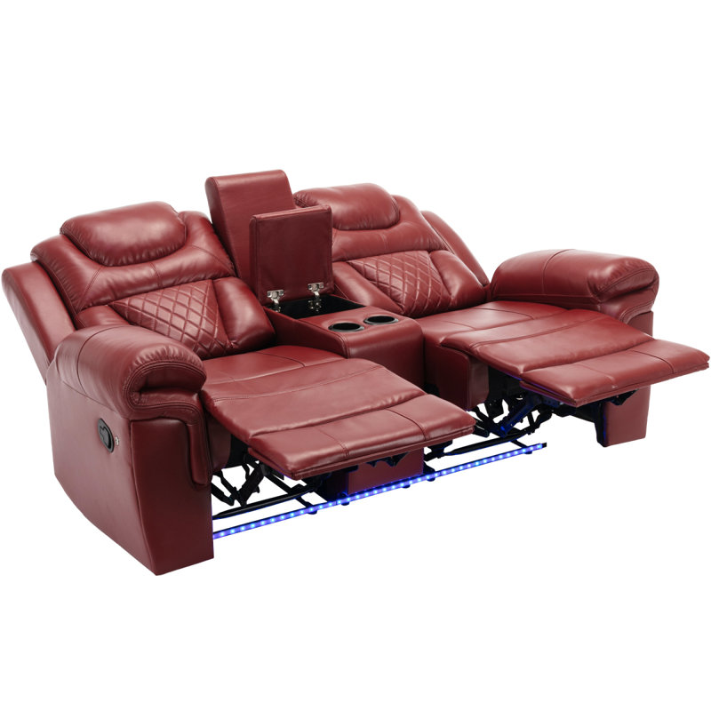 Fauteuil inclinable manuel de cinéma maison, Rouge