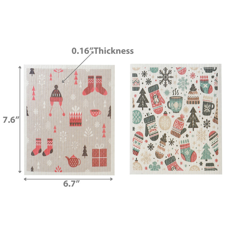 Swedish Dish Cloth Set Of 2 (Mittens, Toque And Socks ) (Asstd) - Set Of 2