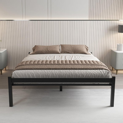 Felix Metal Platform Bed Frame Base Mattress Foundation, Solid Slat Support Premium Steel Mesh Base, Under Bed Storage, Easy Assembly